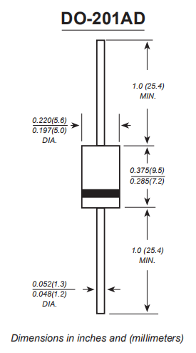 Коробка диода выпрямителя тока осевая DO-201AD кремния высокой эффективности пластиковая 3A 1000V HER308 1000pcs пакуя 0