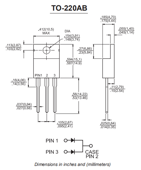 Двойной диод выпрямителя тока MBR1060 барьера Schottky MBR1060CT MBR1660CT MBR2060CT 0